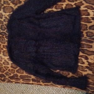 Eyelash fuzzy sweater S/M